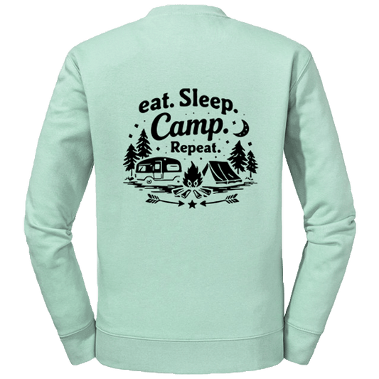 Sweat-Shirt Authentic - eat. Sleep. Camp. Repeat.